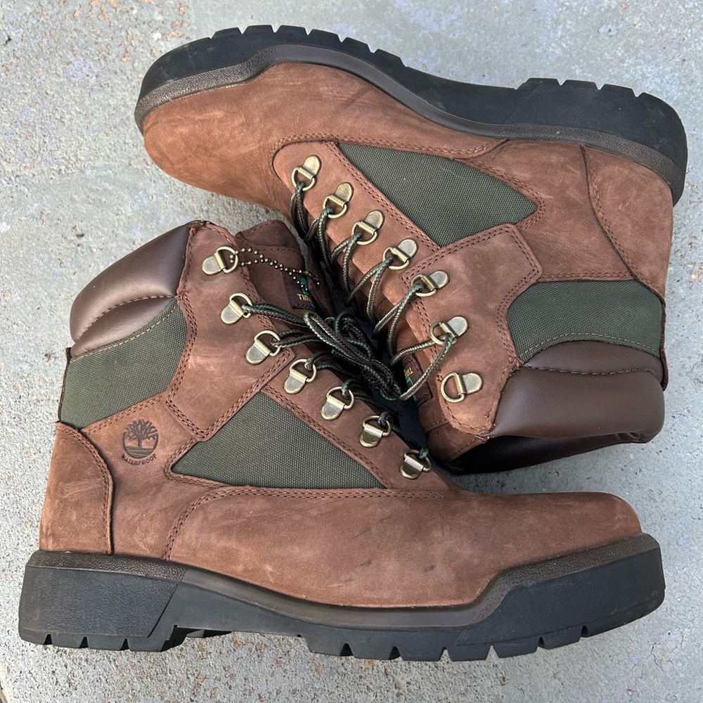 Timberland 6-Inch Waterproof Field Boots TB-0A18AH-D47 Dark Brown Sz 10 - Picture 7 of 9